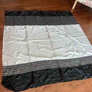 Classic Black and White Shower Curtain